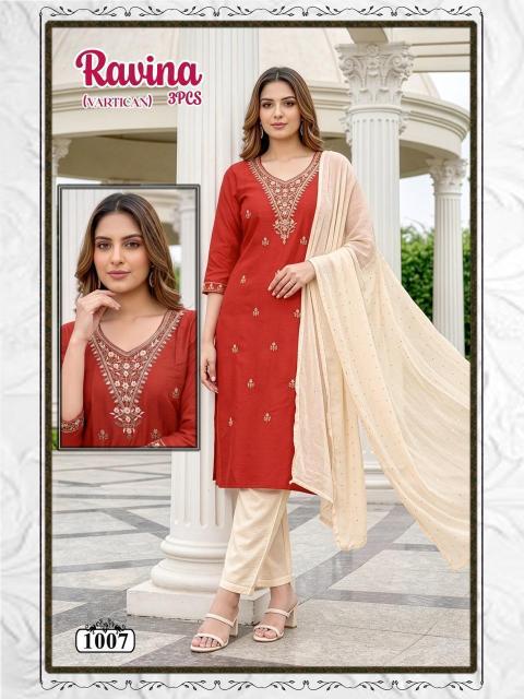 Desi kudi ravina 3pcs bani kurtis wholesale